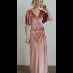Baltic Born Meghan Mauve Velvet Wrap Maxi